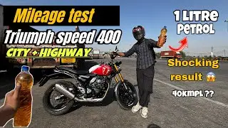 Triumph Speed 400 1 Litre Mileage Test City + Highway Unexpected 🔥@Niteshchaudharyvlogs2005