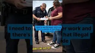 PULL OVER-that one big foot #trafficstop #popo #police #funny #humor #bigfeet #fyp #viral #shorts