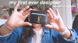 YSL crocodile card holder review + unbox (my FIRST designer ever)