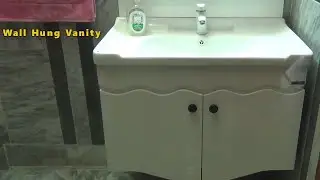 Modern Bathroom Wall Hung Vanity Design - Wash Basin Cabinet with Mirror