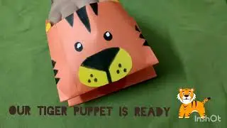 diy paper tiger puppet | Jiya's Creative World