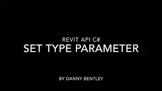 Revit API C# Beginner's Guide Set Type Parameter