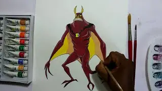 how to draw ben 10 Alien Jetray