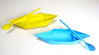 Boat and Paddle | Paper Boat Easy | origami paper Boat Craft Ideas | Paper Boat Making Easy