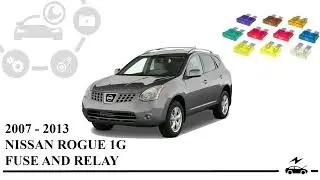 Схема блока предохранителей Nissan Rogue 2007 - 2013, реле с назначением и расположением
