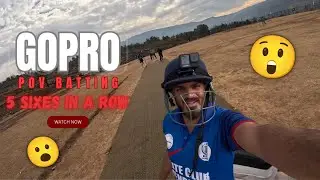 Hero GoPro Batsman POV ! Helmet Camera Cricket View 👀 ! Match Winning Inning ! 5 Sixes in a Row  🏏💕