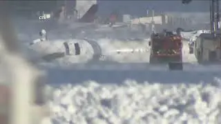 Delta plane flips on arrival at Toronto airport, several injured, extent unknown