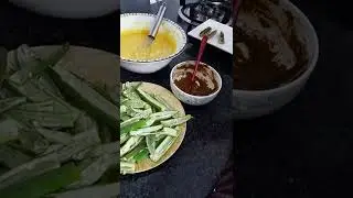 shanu Imran,s kitchen.......chatpati crispy bhindi and aloo piyaz k pakoray with emli chatni.....