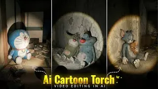Instagram Trending Ai Torch cartoon Video Editing | Old Characters Flashlight Video Edit | Guide