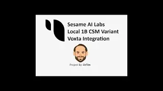 Sesame AI Labs 1B CSM Variant Realtime AI Character chat Demo!