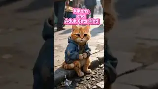 Kittens and Adult Cats Kind #cartoon #animalsanimation #AnimatedShorts #YouTubeShorts