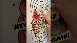 Alcohol Markers Tips & Tricks ~ How to avoid Marker Bleed Spreading outside the lines #art  #shorts