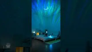 I guess your bedroom need this romantic Aurora galaxy star projector and bite noise speaker