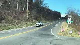 Driving Downtown Naples NY to Scenic Overlook 