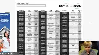 Largest City Populations Quiz!