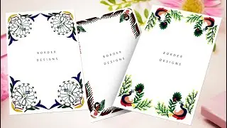 PEACOCK BORDER DESIGNS|ASSIGNMENT DESIGN|BORDER DESIGNS ON PAPER|DESIGN FOR PROJECT WORK CHARTS EASY
