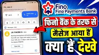 Fino peyment bank message Banking transactions will not be available from 8th Jan, 10pm with restart