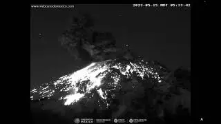 explosi&oacute;n de volcan popocatepetl 15 de mayo 2023 🌋🔥