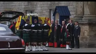 Queen Elizabeth II's coffin takes long road through Scotland