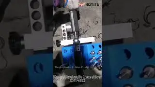 How to skive hydraulic hose inner rubber by manual skiving machine