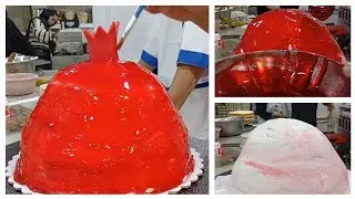 Wow, pomegranate cake with jelly coating, just follow.so delicious 