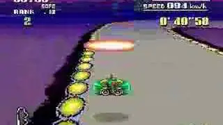SNES F-Zero Port Town Trick in Race!