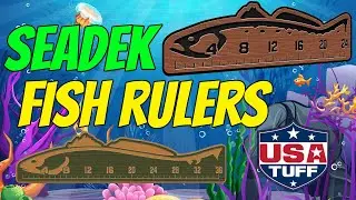 Genuine SeaDek Fish Ruler For Measuring | Easy Stick and Peel to Boat or Cooler | USATuff