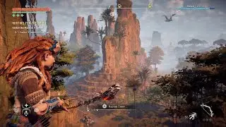 Horizon Zero Dawn: Complete Edition, Aloy climbing Tallneck, beautiful view
