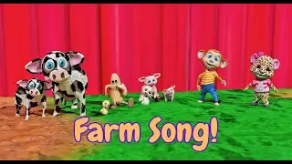 Monkey & Banana &ndash; Farm Animal Song! 🐮🐔🐷 | Choo-Choo Animation Studio