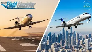 CRJ 700: Desert Takeoff, City Landing | Stunning MSFS 2020 Flight #CRJ700 #DesertTakeoff