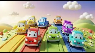Seven Little Toy Trucks Roll Roll Roll | Construction & Vehicle Song for Kids
