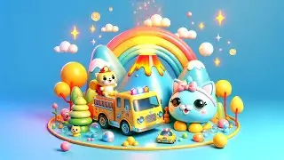 🌋✨ Yelly & Skyla's Tiny Volcano, Lightning Sparkles & Rainbow Surprise! 🌈🚒😺