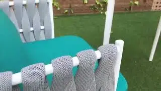 Modern patio furniture rattan wicker dining set rope chair aluminium outdoor garden sets