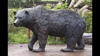 outdoor wildlife animal life size bronze bear statue for sale