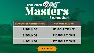 Monkey Knife Fight Picks | The Masters: Full Tournament | Fantasy Golf Picks