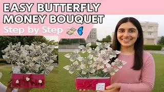How to make money bouquet| Butterfly money box tutorial| money bouquet DIY #moneyboquetdiy #diy