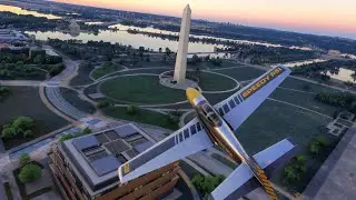 MSFS 2024 P-51D Mustang Dangerously Low Flight Over Washington DC
