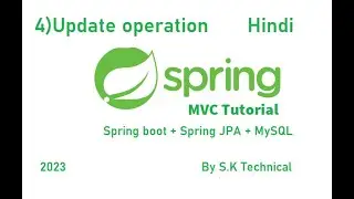 Spring MVC update operation | Spring boot web controller update operation | Spring update operation