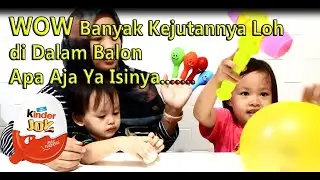 Finger Family Surprise Baloons & Kinder Joy Eggs Dalam Balon