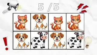 Find the hidden animals and test your brain with this fun and smart puzzle 🧠🐾