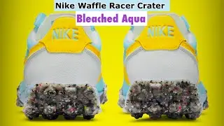BLEACHED AQUA Nike Waffle Racer Crater DETAILED LOOK