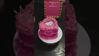 Cuest hello kitty heart shape cake