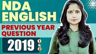 NDA English Previous Year Paper Solution || NDA 2019  Previous Year Paper Solution ||