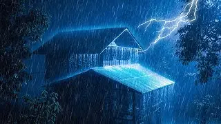 Fall Asleep Peacefully in 3 Minutes with Heavy Rain and Thunder Sounds on Tin Roof for Stress Relief