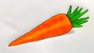 carrot drawing \\ vegetable drawing easy \\ how to draw step by step