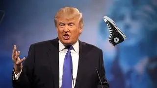 THROWING SHOE ON DONALD TRUMP!