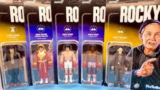 ROCKY Movie SUPER 7 Reaction Figures 4&rdquo; ROCKY BALBOA Italian Stallion APOLLO CREED Mickey Goldmill