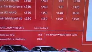 PRICE LIST - car and auto window tinting