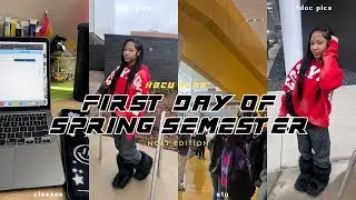 FIRST DAY OF CLASS *spring semester* | classes, fdoc pics, stu social *NCAT edition* | #ncat #hbcu