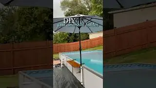 DIY pool umbrella holder #pool #diy #backyarddiy